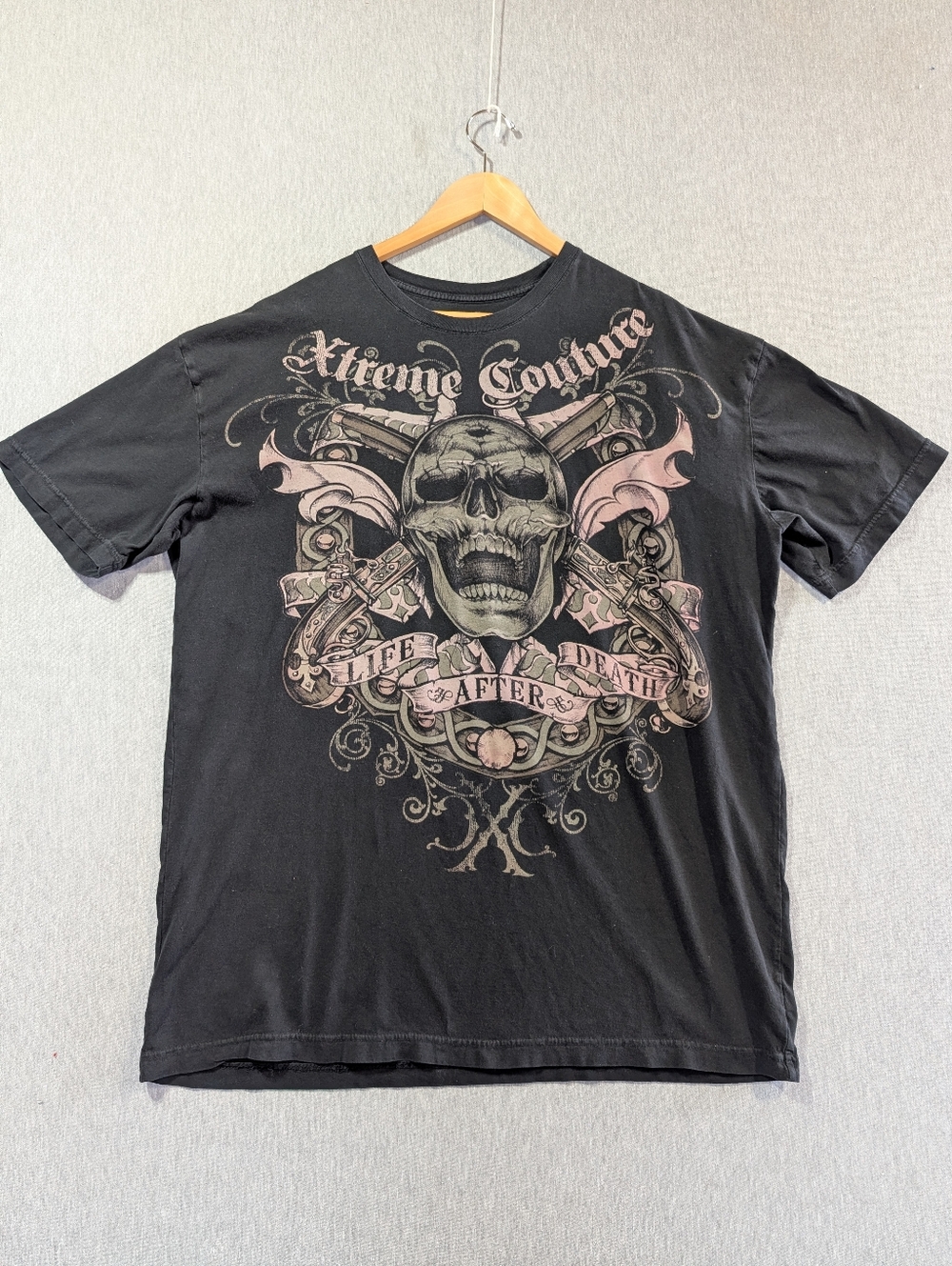 Xtreme Couture Life After Death T-Shirt Men's 2XL Black Graphic Tee